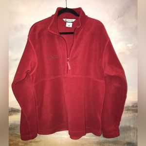 Columbia fleece sweatshirt size L, red.